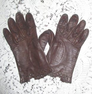 Gants, Cuir pour enfant, Gants en cuir, Gants vintage, Gants Bruns, Gants de conduite, Cuir vintage, Accessoires vintage, Taille 6-7, GL 18