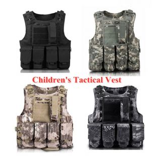 Outdoor CS Shooting Protection Gear Vest Kid Military Combat Training Camping Hunting Multi function Tactical Waistcoat|Hunting Vests|   - AliExpress
