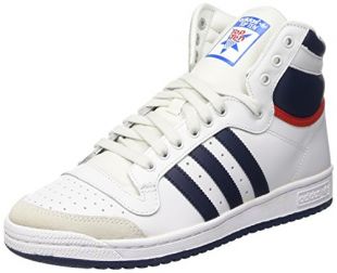 adidas Top Ten Hi, Baskets mode mixte adulte, Blanc (Neo White S08/New Navy Ftw/Collegiate Red), 42