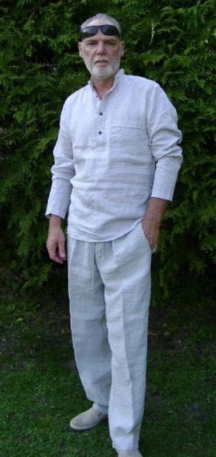 Ensemble d'été mens Linen, chemise à manches longues et pantalon pleine longueur, vêtements légers Slim Fit décontracté, tenues minimalistes, vêtements confortables