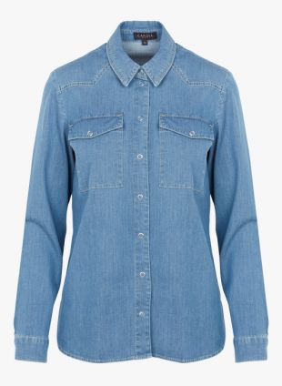CHEMISE EN JEAN  DENIM MOYEN UNI
