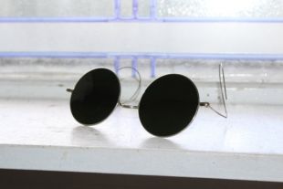 Lunettes de soleil antiques steampunk round lens