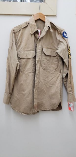 vintage Militaire Émis Korean War Era Shirt avec Patches-16x32
