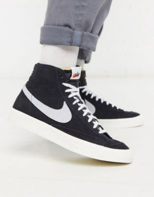 Blazer - Baskets mi-hautes en daim style 77's - Noir