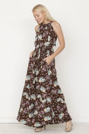 Flower Halter Dress worn by Beth Dutton ...