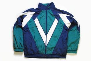 vintage PUMA homme track jacket Taille M authentique bleu vert rare rétro rave hipster 90s 80s unisexe bomber streetwear vêtements sport calssique sport