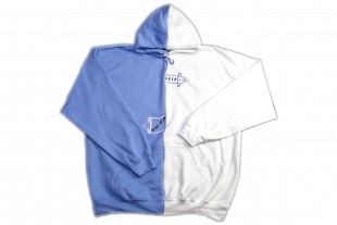 Sweatshirt two tone white and blue Unxpectd worn by Josh Richards