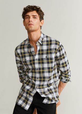 Chemise regular-fit à carreaux en coton