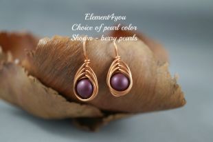 Fil Perle boucles d’oreilles pendantes perle unique or rose pêche vert Ivoire perles courtes boucles perle goutte demoiselle d’honneur boucles d’oreilles cadeau nuptiale