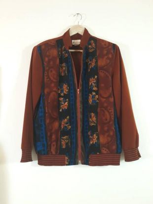 BULK / Veste bombardier floral des années 80 par Jordana / CarnivalofFashion
