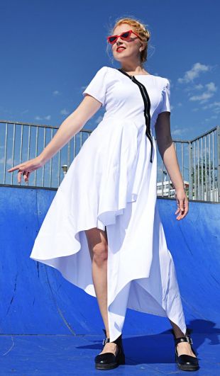 Coton blanc robe femmes longue robe d’été Wrap robe pour XL robe de mariée mariage invité robe rockabilly robe élégante pour dames TDK301