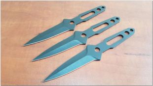 Lot de 3 pièces jetant EDC survie tactique chasse couteau couteaux en cas