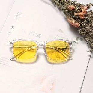 Lumière bleue claire bloquant rétro lunettes rondes de lecture d'ordinateur anti-UV Eye Strain. Lunettes de jeu Kindle Readers Eyewear PC Lentilles Jaunes