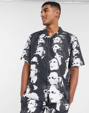 Theatre short sleeve shirt in black
