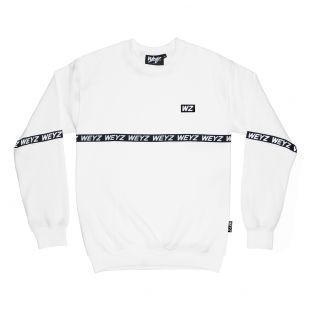 Crewneck sweater Weyz  » STRIPE  » – Blanc