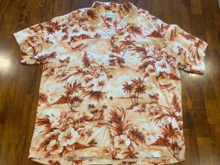chemise hawaïenne vintage. Chemise Bishop St Hawaiian. chemise Aloha vintage. Chemise hawaïenne. Bourgogne hawaïenne. Chemise Waikiki. Boutons de noix de coco!