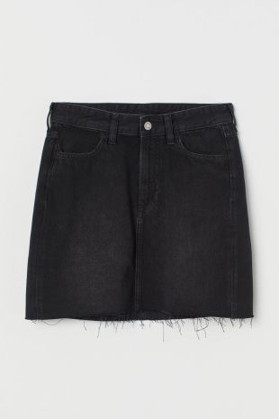 Jupe en jean - Noir/washed