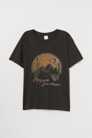 T-shirt avec motif - Noir/Mojave Sundown