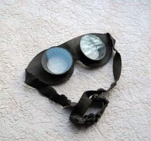 Lunettes de sécurité industrielle antiques. verres ronds vintage