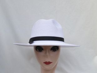 Blanc chapeau Fedora / Fedora en paille blanc chapeau à bord / PackableTravel chapeau / déformable Sun bonnet / chapeau Fedora d’été