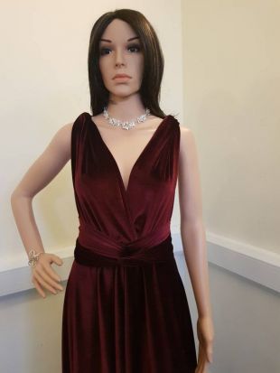 Robe à débordement de velours de Bourgogne, EXPÉDITION GRATUITE, robe de demoiselle d'honneur de vin, robe de bal, robe de mariée, robe de soirée,