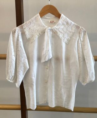 chemisier vintage De garniture de dentelle