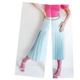 Jupe plissée des années 1980 | C&A | millésime | Pastel | Midi | Chic | Baby Blue | UE38