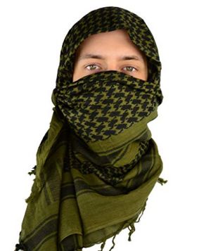 Mato & Hash Military Shemagh Tactical 100% Cotton Scarf Head Wrap - Olive Drab CA2100-3