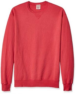 Hanes - Hanes Men's ComfortWash Garment Dyed Fleece Sweatshirt, Crimson ...