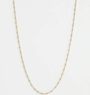 necklace in dot dash chain in gold tone