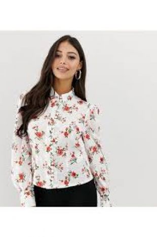 button front shirt infloral