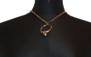 Vintage Gold Ring Pendant Necklace Vintage Costume Necklaces Vintage Charm Necklaces Vintage Necklace Pendant Vintage Pendant Necklaces