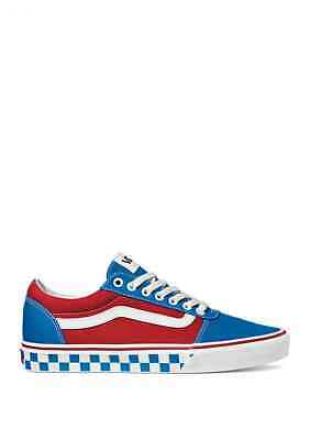 Vans Mens Ward Sneakers Size 11.5 NWB Red, Blue & White    | eBay