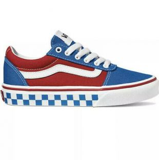 New Vans Ward Size 11.5 Men's Checker Tape Red White Blue Shoes Skate Sneakers  | eBay
