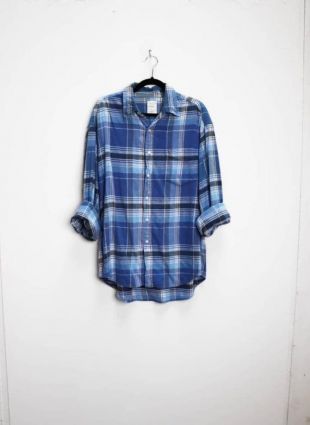 Blue Plaid Flannel Shirt vintage Blue Plaid Button Up Shirt XL Plaid Flannel Shirt Button Down Shirt vintage Blue Flannel Button Up Shirt XL