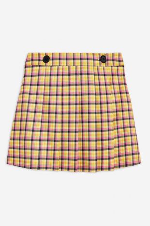 Check Kilt Mini Skirt