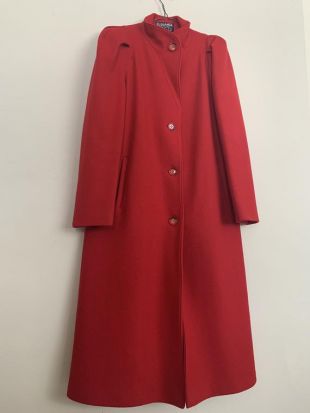 veste en laine rouge vintage des années 50