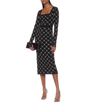 Jacquard midi dress