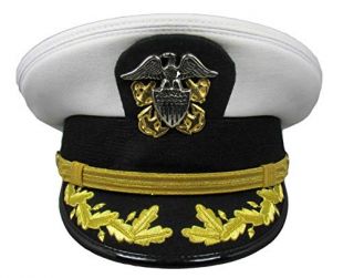 WWll Us Navy Officer Visor Cap, US Navy Commander Captain Rank Cap in