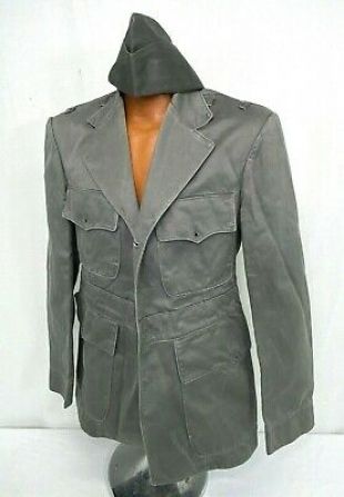 WWII US Navy Officers Grey Tunic & Garrison Hat