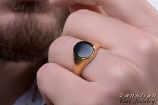 Man Signet Ring, Husband Gift, Black Onyx Ring, Pinky Ring, Black Agate Ring, Man Gold Ring, Gold Signet Ring, Man Onyx Ring, Gift For Him