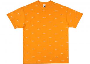 Nike All Over Swoosh Logo T-Shirt Kumquat