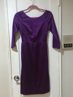 Pleated Purple Dress