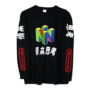 N64 Japanese Long Sleeve T-Shirt (Small) Black