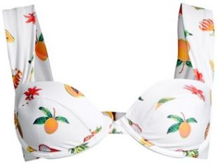 Claudia Fruit Print Wide-Strap Bikini Top