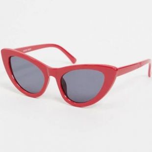 cat eye sunglasses in red