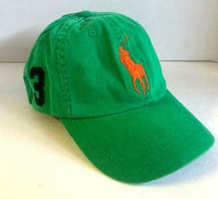 NEW! Ralph Lauren POLO Unisex BIG PONY Performance Cap-Green/Orange/Black  | eBay