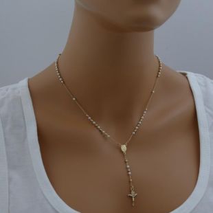 Collier Long Lariat En Y Strass Doré - Pendentif Cristal, Zirconium, Style Bohème Vintage