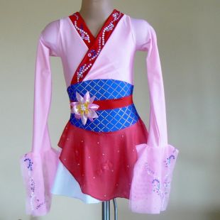 Mulan Inspiré Robe de patinage artistique -Mulan Performance Dress-Mulan Dance Costume-SENDesigne Costumes de patinage artistique