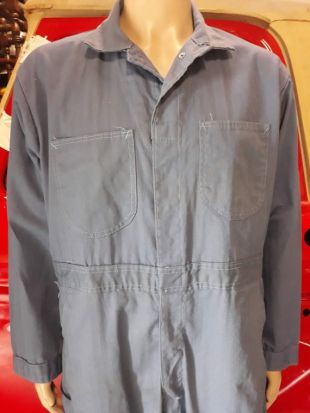 80's Red Kap bleu utilitaire garage mécanicien coverall HBT tenue à manches longues taille 44 fabriqué aux Etats-Unis.